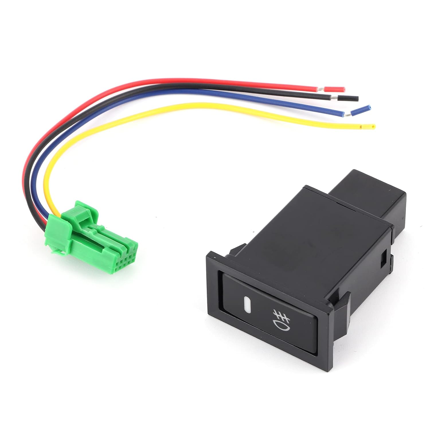 

Fog Light Switch, 4-Pole 12V Push Button Switch Fog Lamp Push Button Switch Controller Factory LED Background Fit for 100 75 76 78 79 Series