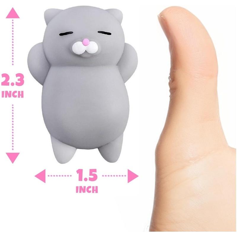 Set da 2 Gatti Squishy Morbidi Kawaii Gattini Giocattolo Antistress Regali Unici per Adolescenti Bambini Adulti Idea per Calze di Natale