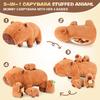 5-in-1 Capybara Stuffed Animals with Babies Inside, 5PC Set Capybara Plush with Mommy & 4 Babies, Capybara Plushies, Cute 3 to 8 Year Old Girl Gifts,