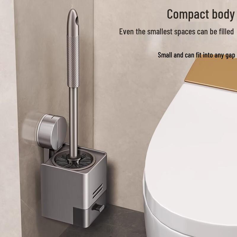 Cmaos Wall-Mounted Suction Cup Toilet Brush with Holder