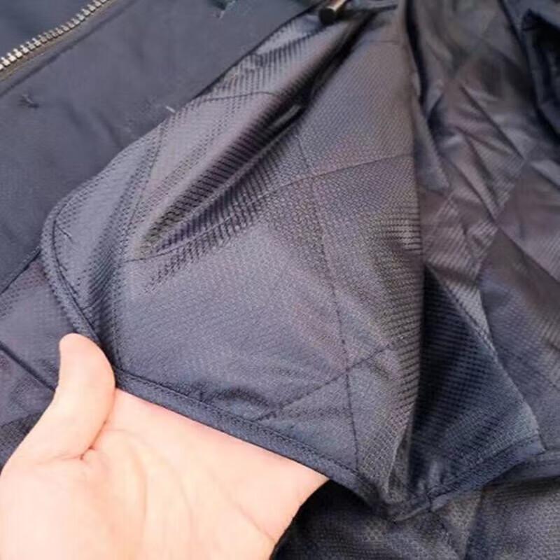 Winter Navy Military Cotton Greatcoat with Detachable Liner