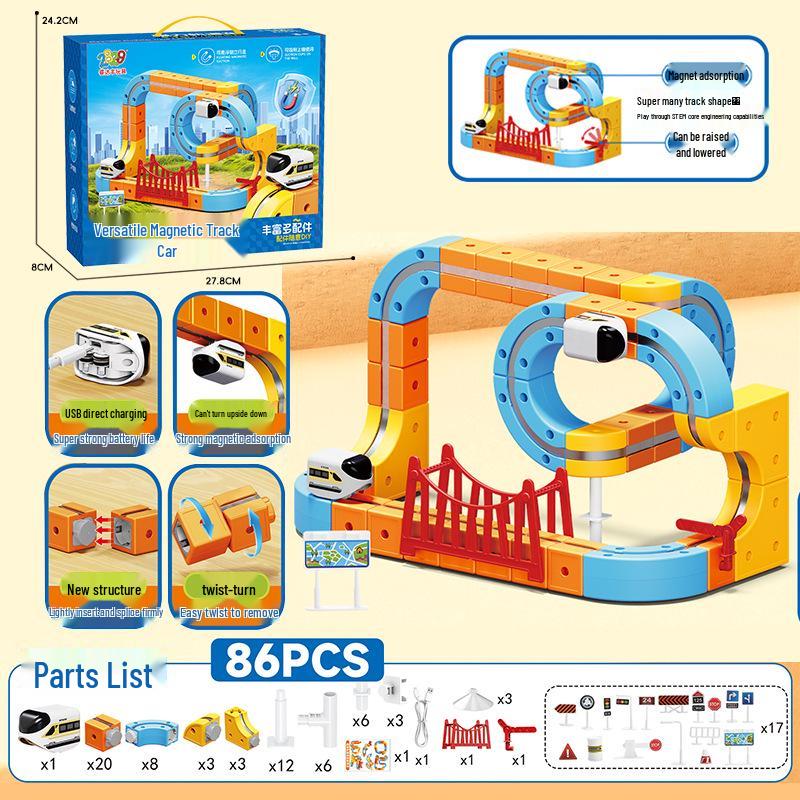 Magic Track Cube: Versatile Magnetic Assembly Toy Car with Free Shipping