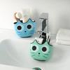 Niedlicher katzenförmiger Spülbecken-Organizer mit Ablauf - Küchen- und Badezimmer-Organizer für Schwämme, Utensilien und Körperpflegeartikel