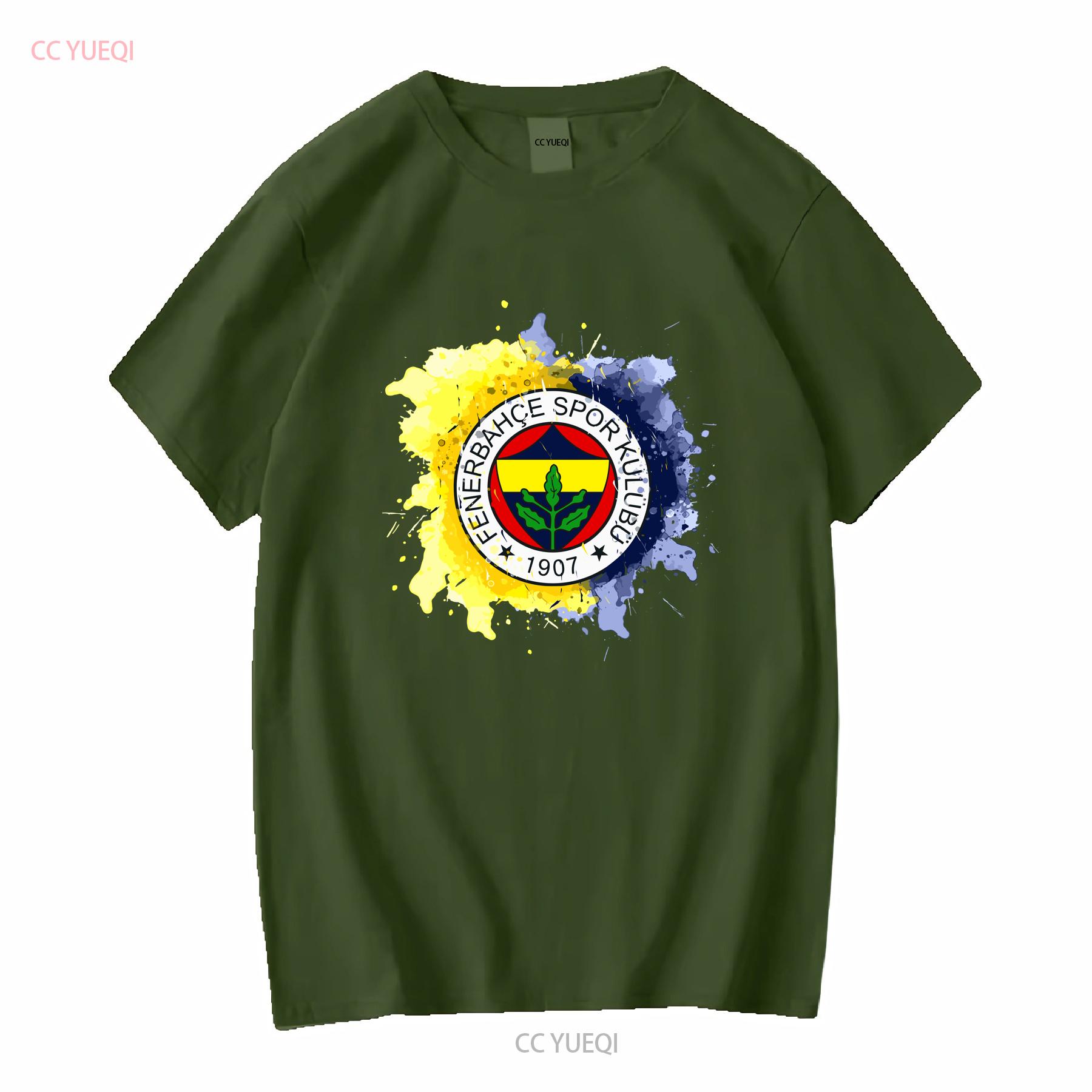 

New Limited Dark Fenerbahce Istanbul Watercolor Design Classic T Shirt long or short sleeves vintage Washed fashion graphic M