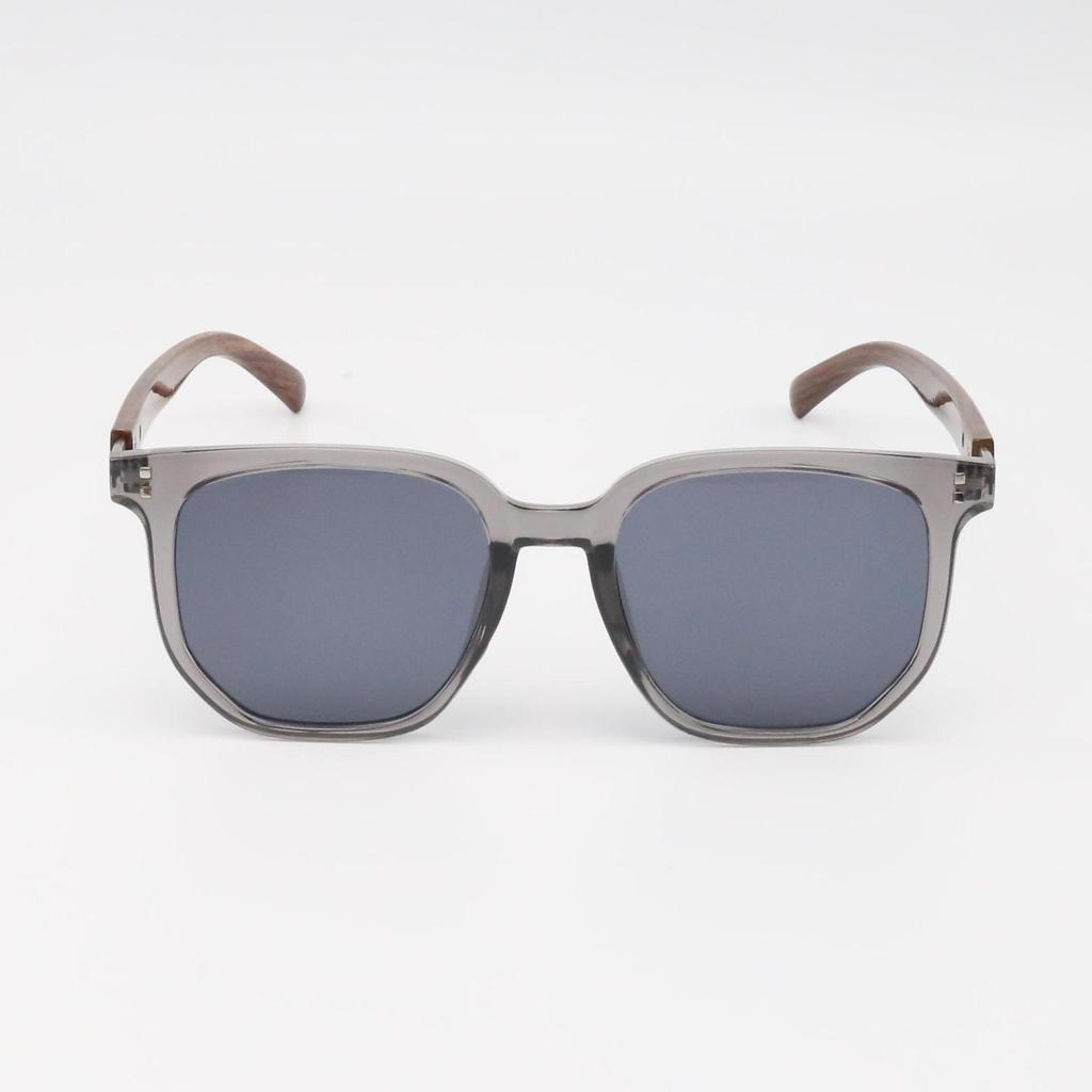 Trendy Square Frame Wood Grain Sunglasses with Brown Lenses - Versatile Style