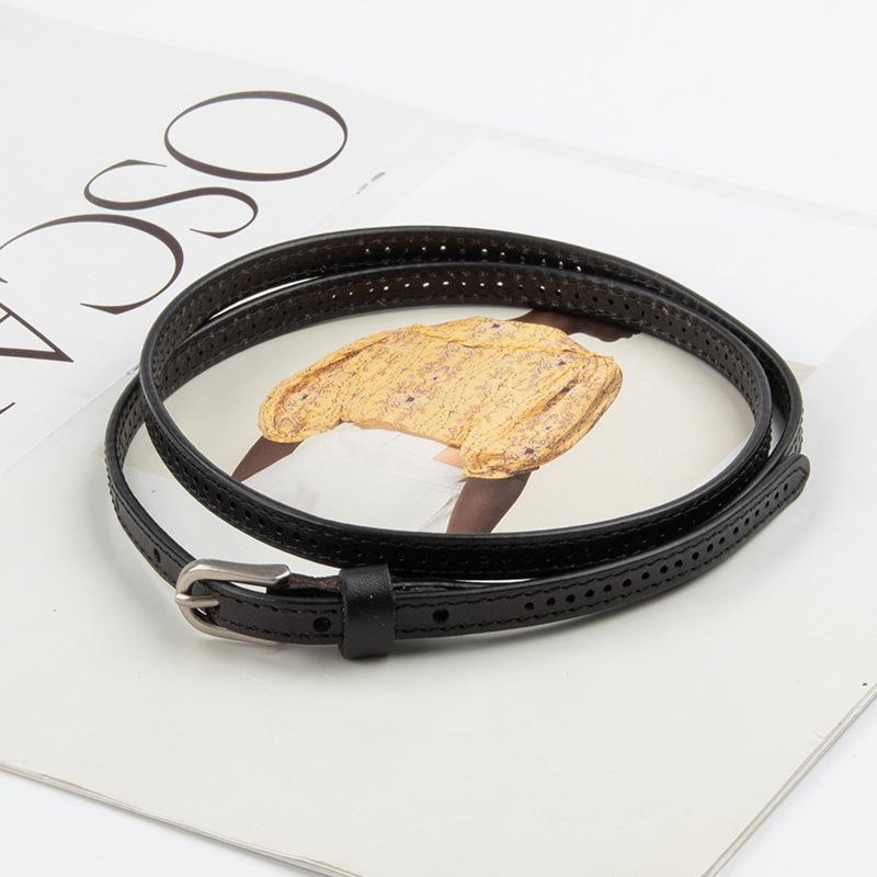 

Верхний слой коровья кожа ретро натуральная кожа женский тонкий ремень коровья кожа с джинсовой группой платье кэжуал брюки декоративный женский ремень 105cm