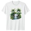 Tropical Waterfall Nature Landscape Mens T-Shirt Womens Tee Graphic Top