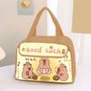 Insulated Capybara Print Lunch Bag For Students Waterproof Lightweight Lunch Bag With Zipper And Easy To Clean Surfaces