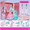 Ye Luoli Dress-Up Show: Magnetic Sticker Set for Girls Ages 3-6 - Princess Dress-Up Educational Toy