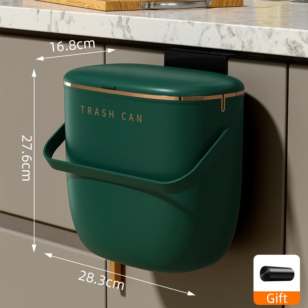 

Настенное мусорное ведро с ручкой на крышке, антизапаховая подвесная корзина для подгузников, аксессуары для ванной комнаты, 8 л, 12 л