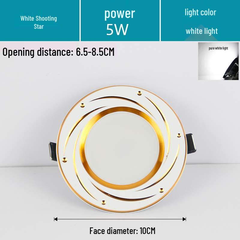 7.5-Inch Recessed Ceiling Downlight with 3-Color Dimming for Living Room