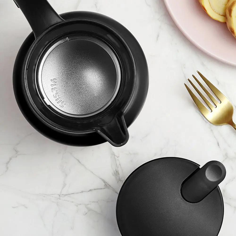 Tetera estofada de acero inoxidable para el hogar de gran capacidad con tetera aislante para té, tetera para té al aire libre, cafetera