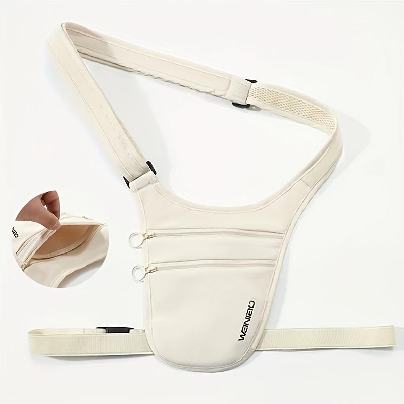 

Nylon Anti-Theft Crossbody Bag for Men And Women, Featuring a Hidden Pocket for Passports, Cash, And Phones белый