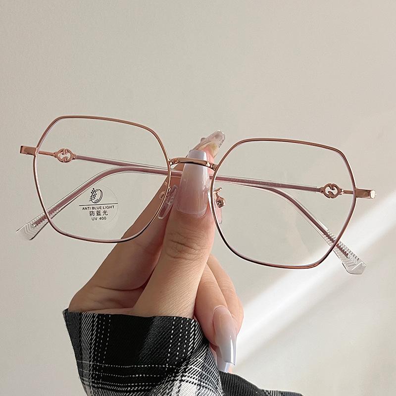 Polygon Shape Glasses Men New Stylish Blue Light Blocking Glasses Women European American Style Female Eyeglass