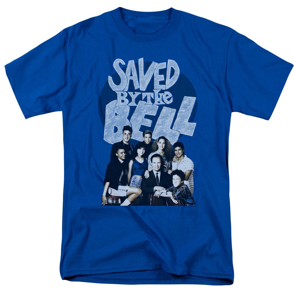 

Saved By The Bell Retro Cast T Shirt Mens Licensed Classic TV Tee Royal Blue S