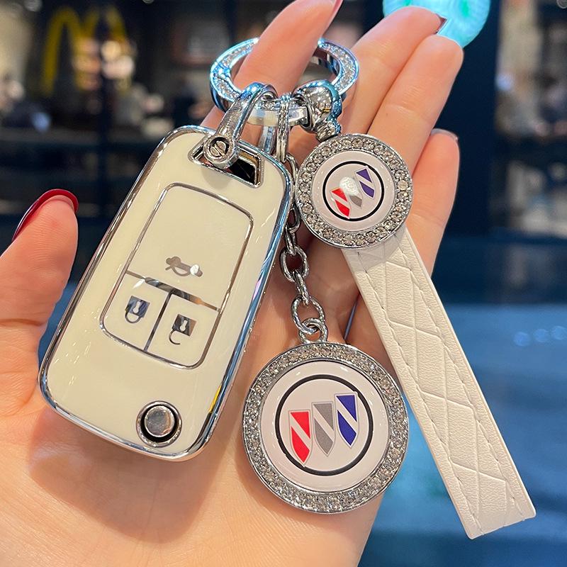 Women's Key Case for Buick Models: Excelle, Regal, Verano, Envision, Enclave, LaCrosse, GL8, Encore.