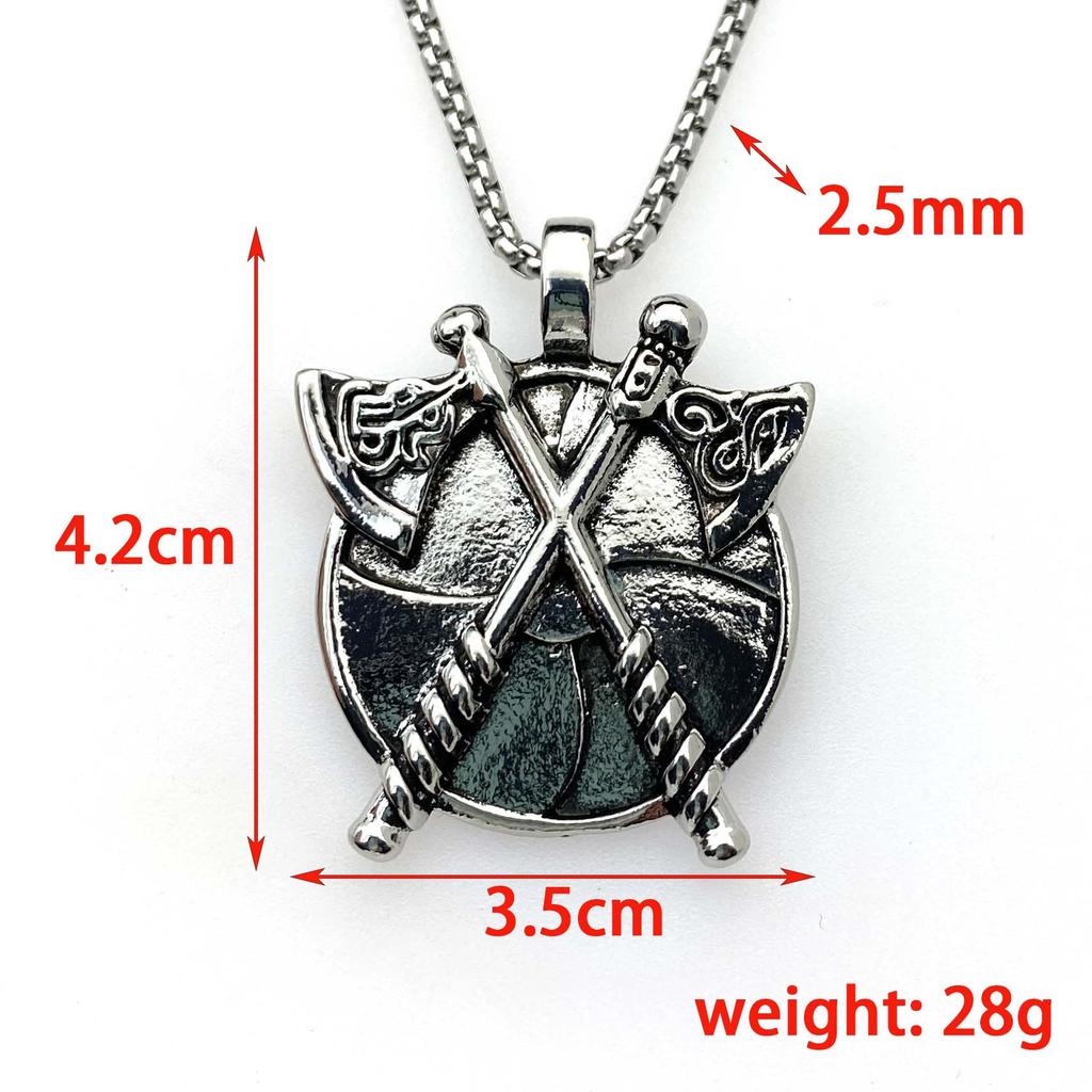 Necklace Men's Versatile Trendy Ax Shield Pendant