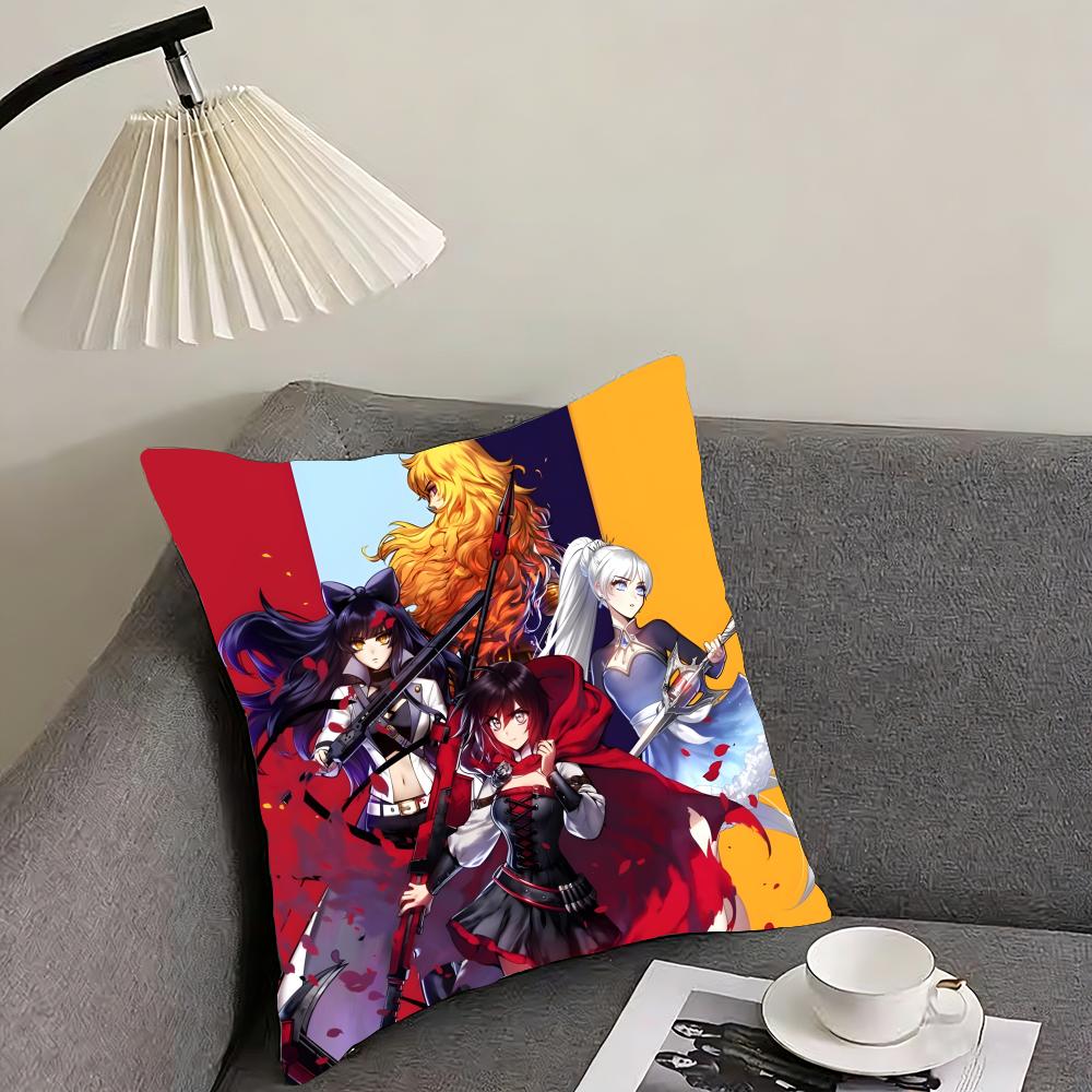 RWBY Cushion Cover Reversible Plush Pillow Cover – For Car, Sofa, Bedroom, Perfect As a Gift.