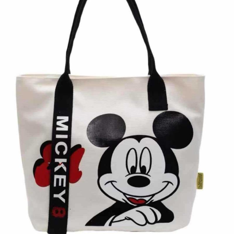Cartoon Large-capacity Canvas Bag Women's New Portable Shopping Bag Shoulder Bag Go Out Bento Bag Portable Tote Bag