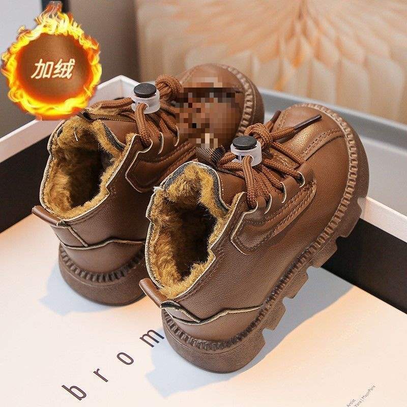 Children's Shoes 2025 Winter Shoes Extra Thick Girls Snow Boots Piled Thickened Baby Cotton Boots Boys Martin Boots