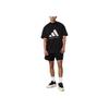 Adidas SS23 Chapter 03 Logo Print Knit T-Shirt Unisex Tops Black IR8492