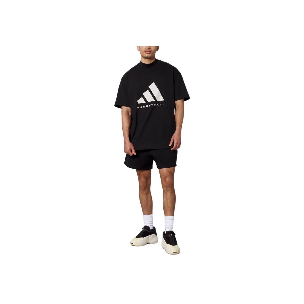 Adidas SS23 Chapter 03 Logo Print Knit T-Shirt Unisex Tops Black IR8492