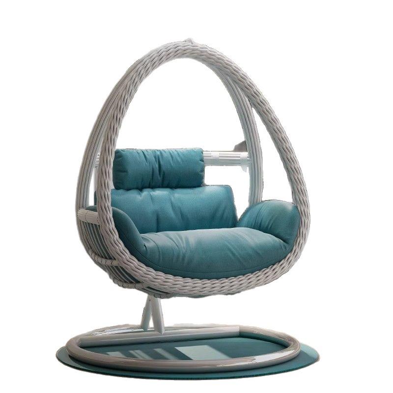 Indoor/Outdoor Rattan Hanging Basket Chair: Rocking Double Swing & Lazy Hammock