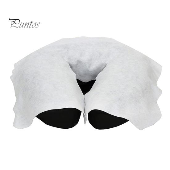100Pcs Face Cradle Cover Disposable Massage Headrest Non-woven Cover Soft Portable Massage Table Chair SPA Bed Face Rest U-shaped Cover