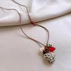 Bohemian Heart Pendant Necklace Vintage Ethnic Style Versatile Jewelry Women High-End