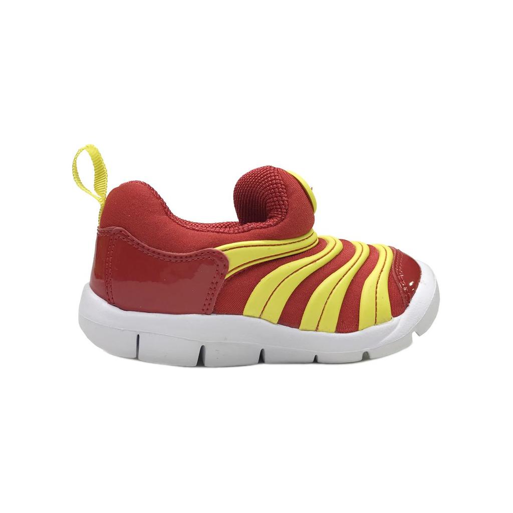 Nike Dynamo Free Classic Versatile Caterpillar Durable Low-Top Walking Shoes Bright Yellow Bright Red Baby Sneaker 343938-618