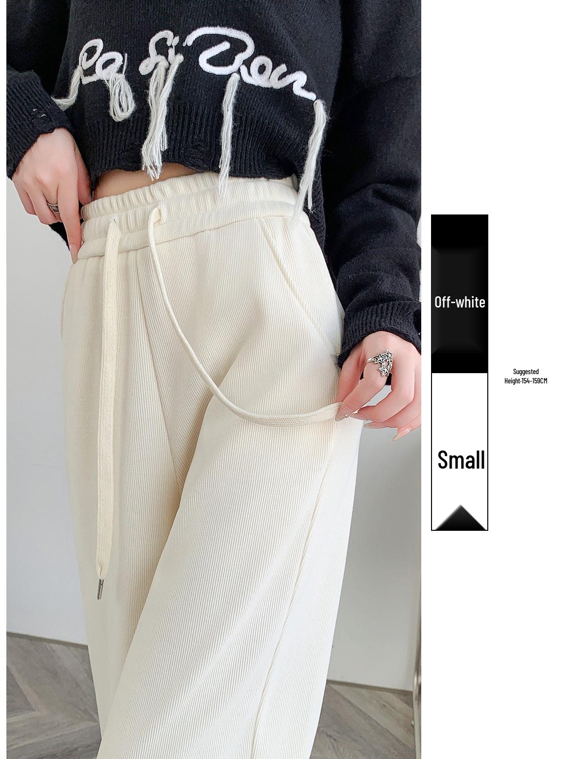 

Бархатные шениловые брюки с высокой посадкой и широкими штанинами – Женские повседневные свободные брюки прямого кроя для осени/зимы L 109-120 lbs