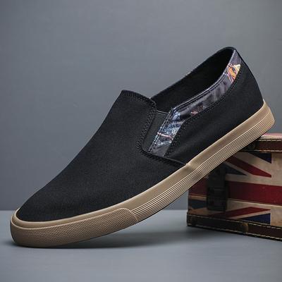 Fashion New Spring and Autumn Men's Canvas Shoes Summer Breathable Mens Sneakers Mixed Colors Slip On Fashion Mens Loafers BM-012