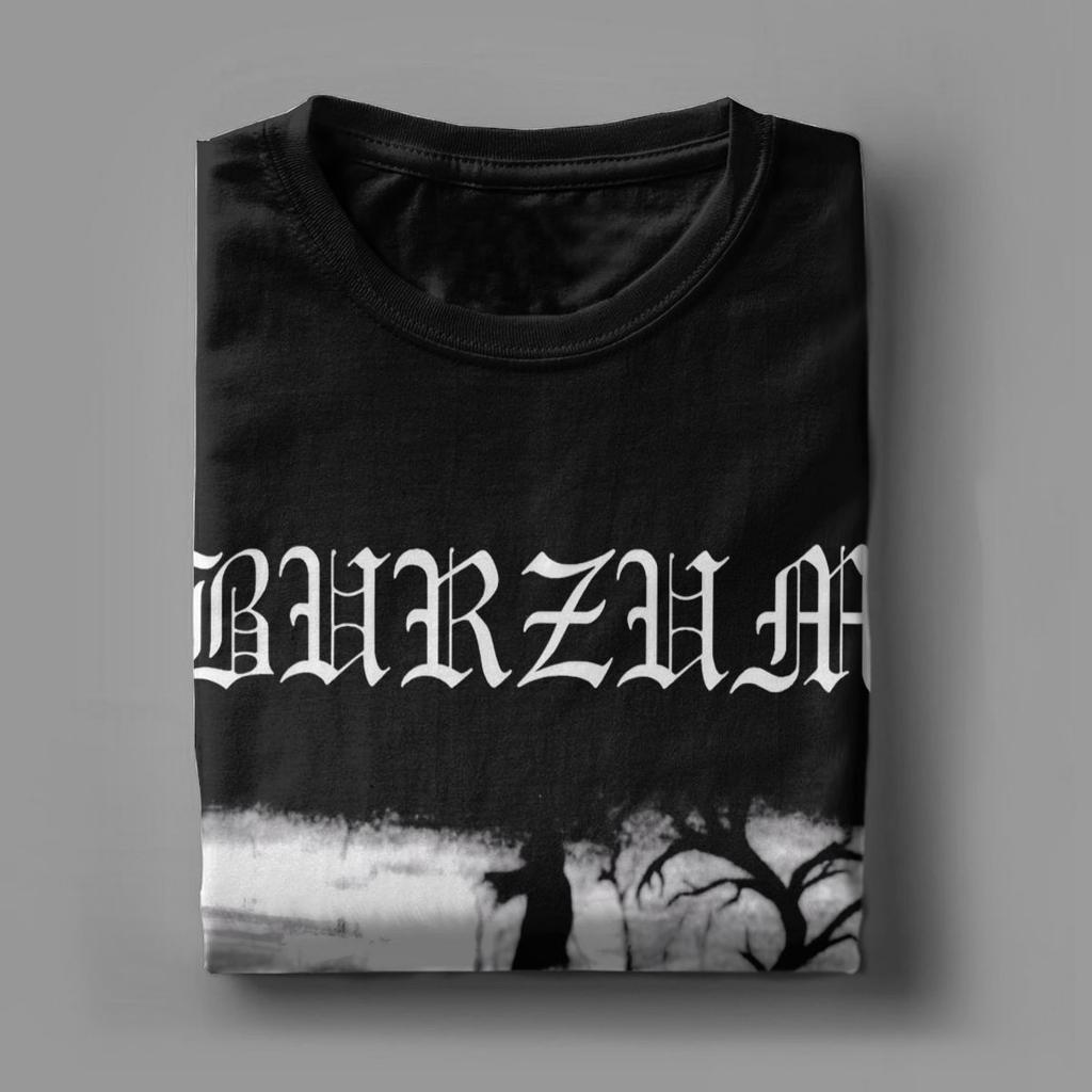 Casual Burzum T-Shirt for Men Round Collar Cotton T Shirt Short Sleeve Tee Shirt Graphic Clothes