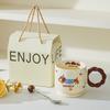 Creative cute cartoon sausage cup ceramic cup high value mug couple cup household drinking cup