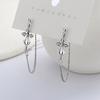 925 Sterling Silver Locke Cross Chain E020 Earrings