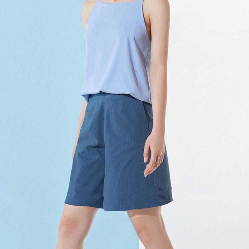 Baiyu Women Shantung Bermuda Banding Shorts 4 Choices 1 Mc5w
