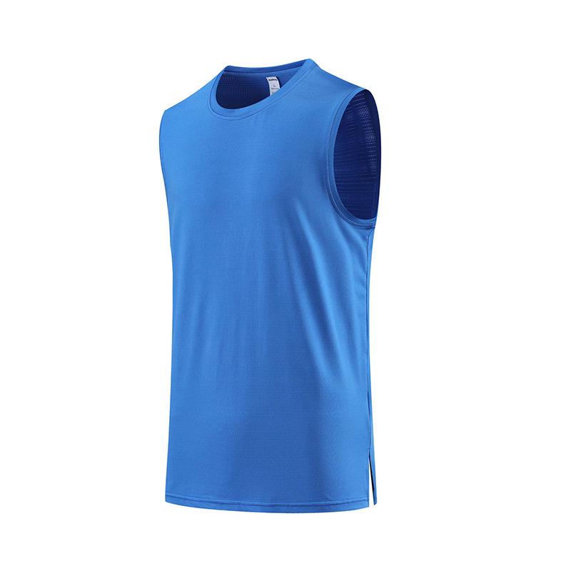 Men's Quick-Dry Sports Vest 2023: Summer Solid Color Round Neck for Running, Fitness & Basketball