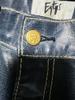 [USED] Eytys Cypress coated denim pants, dark blue, rare.