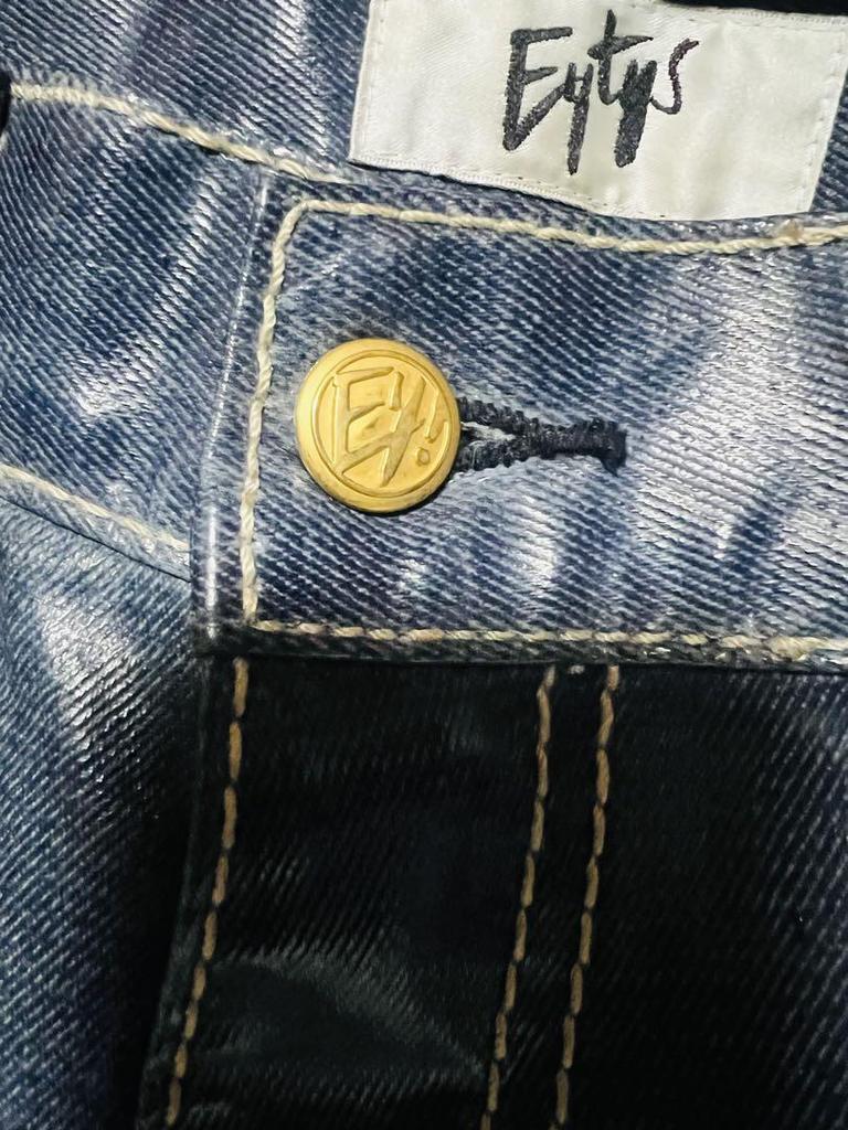 [USED] Eytys Cypress Coated Denim Pants, Dark Blue, Rare.
