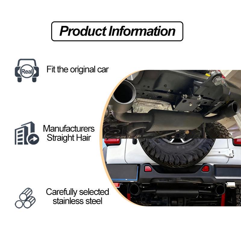 Tubo di scarico posteriore potenziato per modelli JEEP Wrangler JK/JL