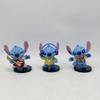 6pcs Disney Stitch Various Styles Fashionable PVC Collection Model Doll Toy Statue Home Furnishings Decoration