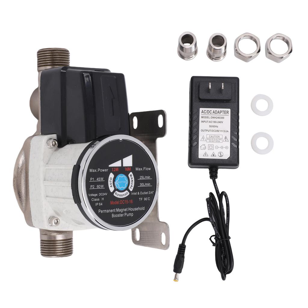 Smart Shower Water Pressure Booster Pump 475.5GPH 60W 36.2PSI Energy Saving for Home 3 4 NPT Interface Manual Automatic