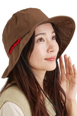 Outdoor UV Adventure Safari Water Brown [valeria] Women's Hat, Hat, Protection, Sunshade, Hat, Hat, Repellent, Summer, Spring, Autumn, Golf, Camping,