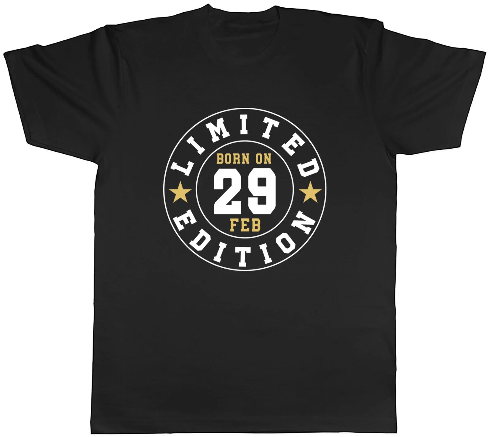 Limited Edition Mens T-Shirt Leap Year Born on 29 Feb Tee Gift S