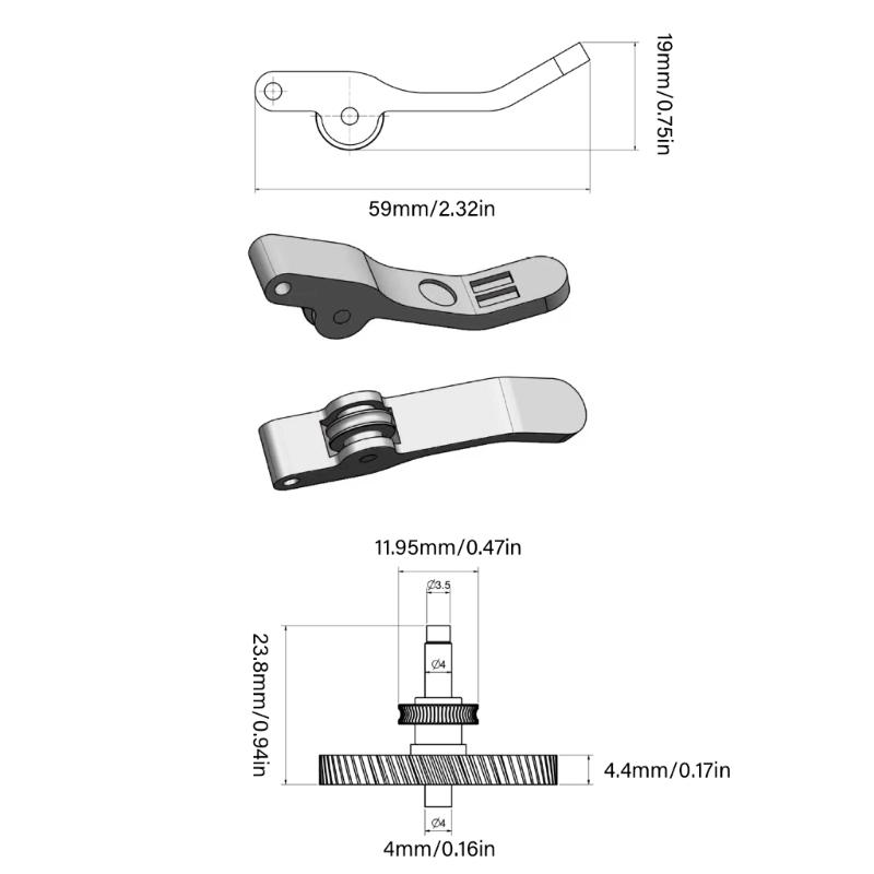 Upgraded Hardened Steel Extruder Head Gear Assembly Nanocoating for Lab Mini 3D Printer Replacement Accessories
