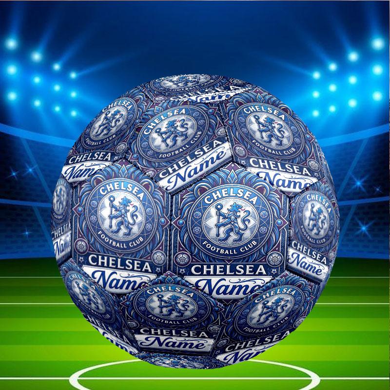 Custom Name Personalized Chelsea Football Club Print Size 5 Soccer Ball Training & Match Football, for Team, Kicking, Gift for Football Enthusiasts
