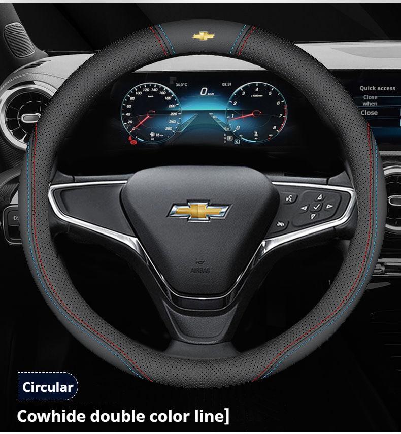 Leather Car Steering Wheel Cover For Chevrolet Trax 2013-2023 2024 2025 Non-slip Auto Steering Wheel Chevrolet Trax Accessories