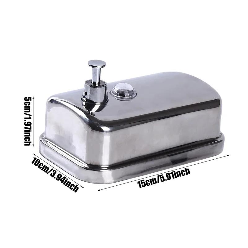 500ml Shampoo Box Shower Gel Container Wall Mount Soap Dispenser Stainless Steel Soap Holder for Bathroom Kitchen