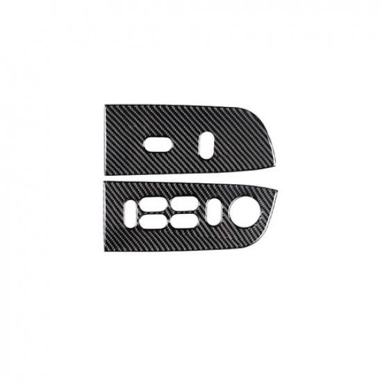 Carbon Fiber Interior Front Window Control Cover Trim For Ford F-150 FX4 2004-08