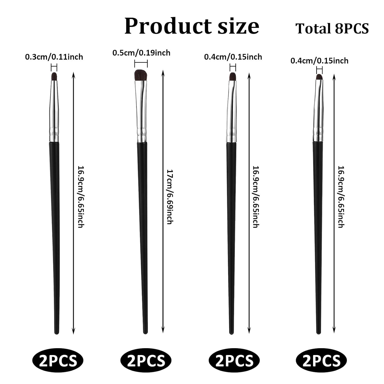 Eyeliner Brushes, Eyeshadow Brushes, 8Pcs Eye Makeup Brush, Mini Highlighter Brush, Professional Eye Make up Brushset for Eyeshadow, Eyeliner